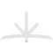 Ekena Millwork Alberta Architectural Grade PVC Gable Bracket, 72"W x 39"H x 2"D x 4"F, 13/12 Pitch GBP072X39X0204ALB00 - alternate 5